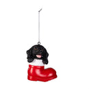 Heartfelt Cheer Pet Ornament Resin Dog in Stocking, Asst of 6, 4"