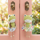 Cottage Garden Hanging Decor Fabric Frog, Asst of 2, 8.25"H