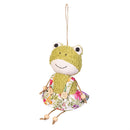Cottage Garden Hanging Decor Fabric Frog, Asst of 2, 8.25"H