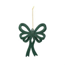Heartfelt Cheer Ornament Flocked Bow, Asst of 2, 5"