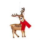 Winter Grove Ornament Fabric Forest Animal, 7.75"H, Asst of 3
