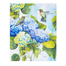 Cottage Garden Indoor Wall Decor, Blue Hydrangeas and Hummingbird Canvas, 8"Lx10"H, Asst of 3