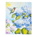 Cottage Garden Indoor Wall Decor, Blue Hydrangeas and Hummingbird Canvas, 8"Lx10"H, Asst of 3