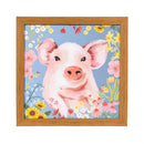 Hillside Pasture Indoor Wall Decor, Farm Animal Canvas, 10"Lx10"H, Asst of 4