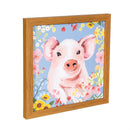 Hillside Pasture Indoor Wall Decor, Farm Animal Canvas, 10"Lx10"H, Asst of 4