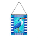 Seaside Retreat Indoor Wall Decor, Glass Egret, 8"Lx10"H, Asst of 2