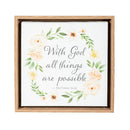 Simple Blessings Indoor Wall Decor, Floral Sentiment Canvas with Wood Frame, 10"Lx10"H, Asst of 3