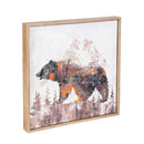 Hillside Pasture Indoor Wall Decor, Moose and Bear Canvas, 12"Lx12"H, Asst of 2