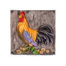 Hillside Pasture Outdoor Wall Decor Resin Rooster, 12", Asst of 2