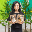 Hillside Pasture Outdoor Wall Decor Resin Dog, 6.8" x 9.2", Asst of 4