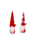 Fabric Holiday Gnome Ornament, 2 Asst, 6 of each, 12 Piece Total in Wooden Tray