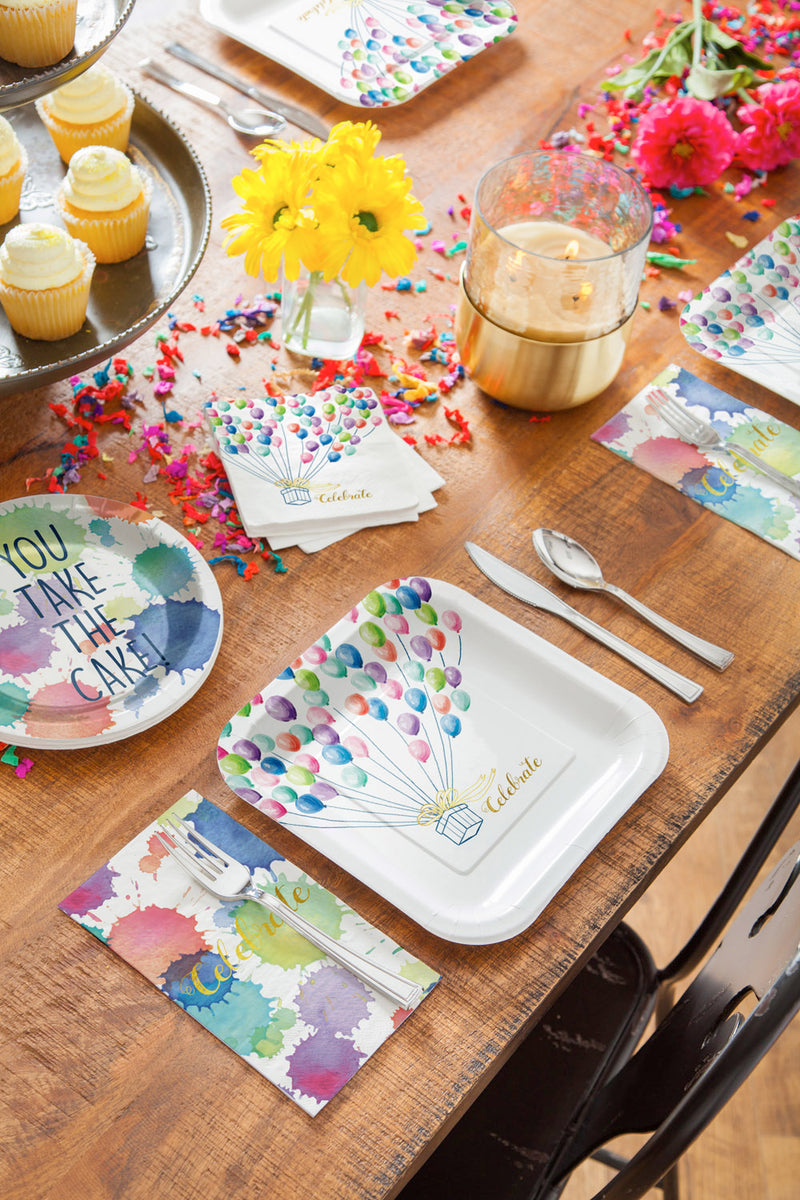 Party Set for 10,  85 PIECE Paper Dining Set, Celebrate,p29326879