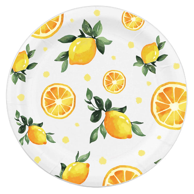 Party for 10 Gift Set, 85 Piece Paper Dining Set, Lemon Drop Collection,p29327410