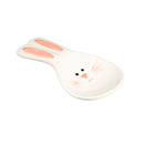 Hop Into Spring Kitchen Gift Set Ceramic Bunny Spoon Rest with Wooden Spoon, Set of 2, CDU