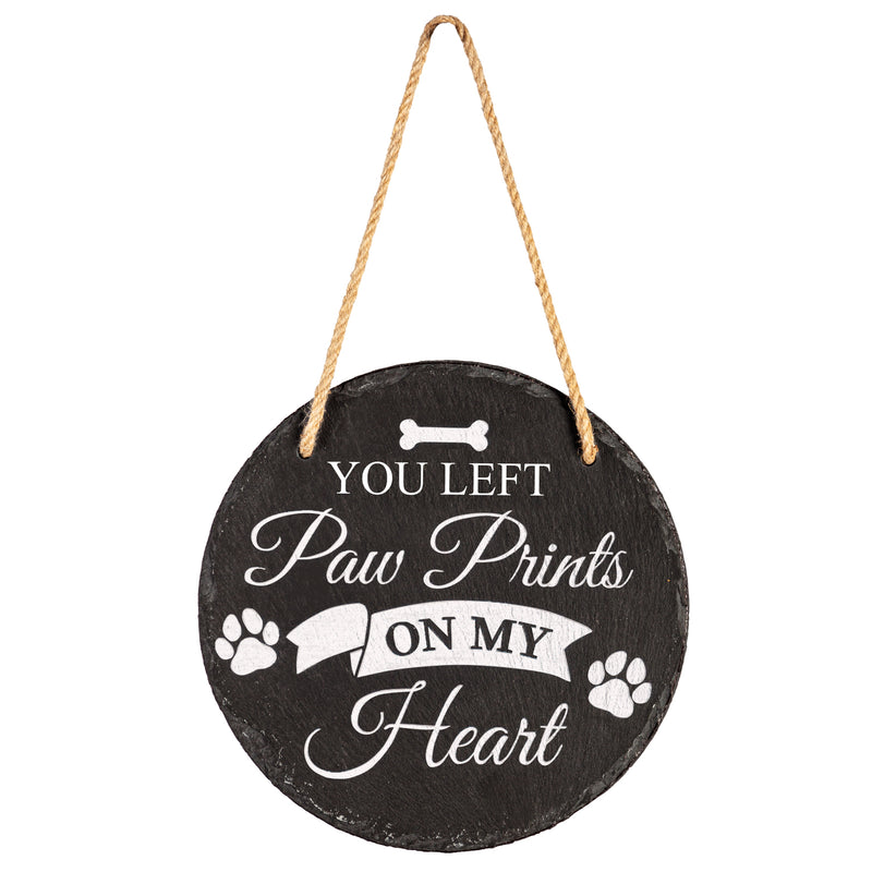 8" Round Slate Pet Memorial Signs, Asst of 3,p4613