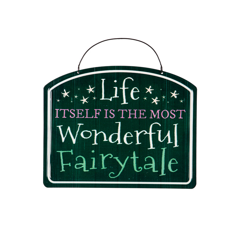 Printed Metal Hanging Fairy Garden Sign Program, Set of 4,p4691