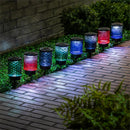 Garden Path Lighting Pallet Program Solar Glass Pathway Light, total 8 Colors, 176pcs