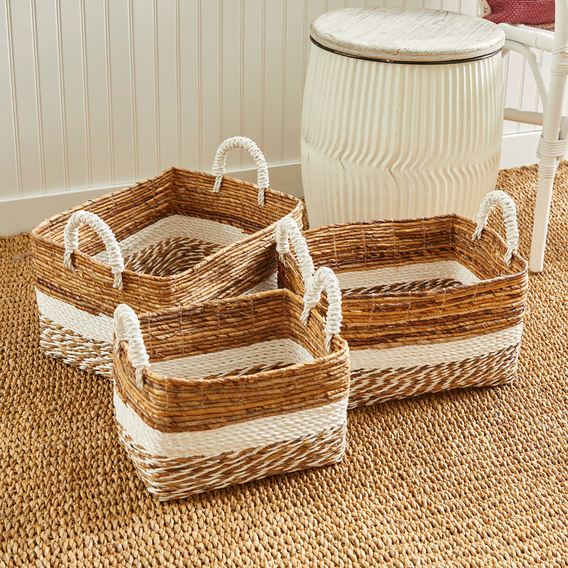 NAPA Home & Garden, KEY LARGO RECTANGULAR BASKETS, SET OF 3,PA204