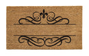 Fleur De Lis Natural Coir Monogram Mat