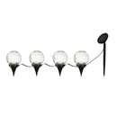 Staked Lanterns with Solar RGB Globes, Set of 4
