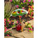 Metal Statue, Cardinal Under Umbrella