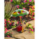 Metal Statue, Cardinal Under Umbrella