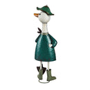 Metal Goose With Shovel Statuary