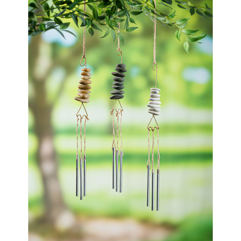 Stone Wind Chime,3 Asst,phc093