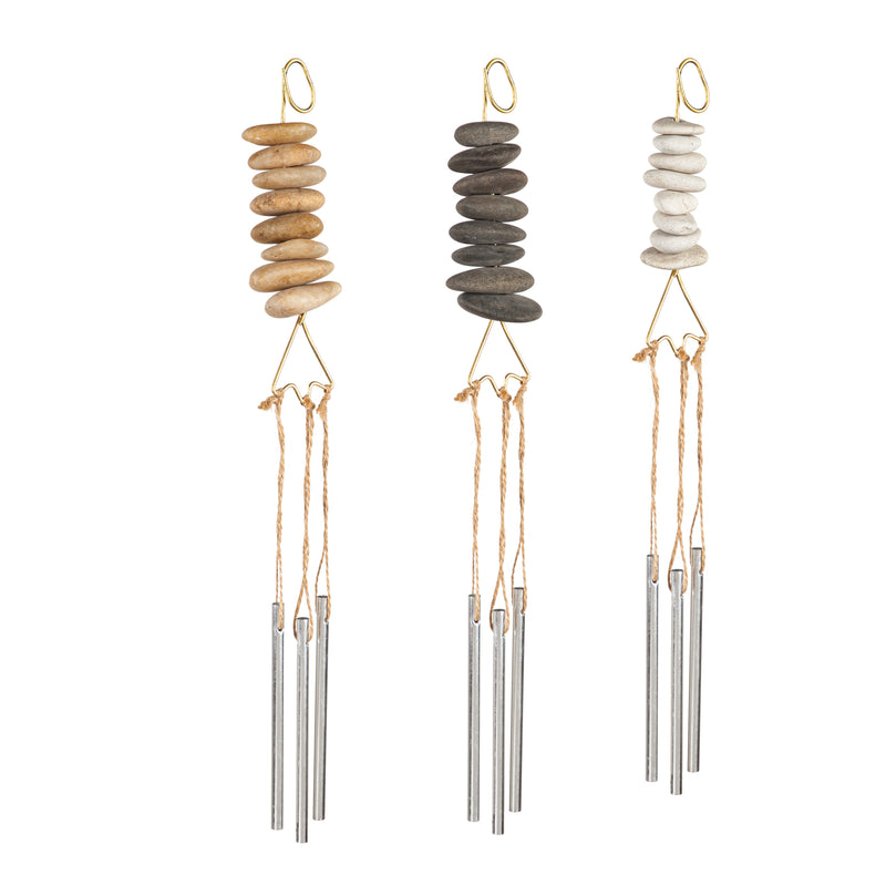 Stone Wind Chime,3 Asst,phc093