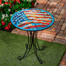 18" Patriotic Metal Side Table