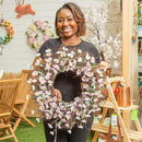 22" Cherry Blossom LED Wreath