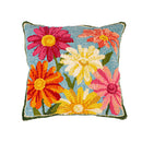 Blooming Daisy Indoor/Outdoor Hooked Pillow 18"x18"