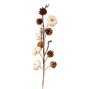 White Paper Pumpkins Stem Set of 2,phl350