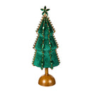 13" Metal Beaded Christmas Tree Table Decor,phl380