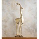 Gold and White Painted Iron Standing Tall Deer Statue,phl915