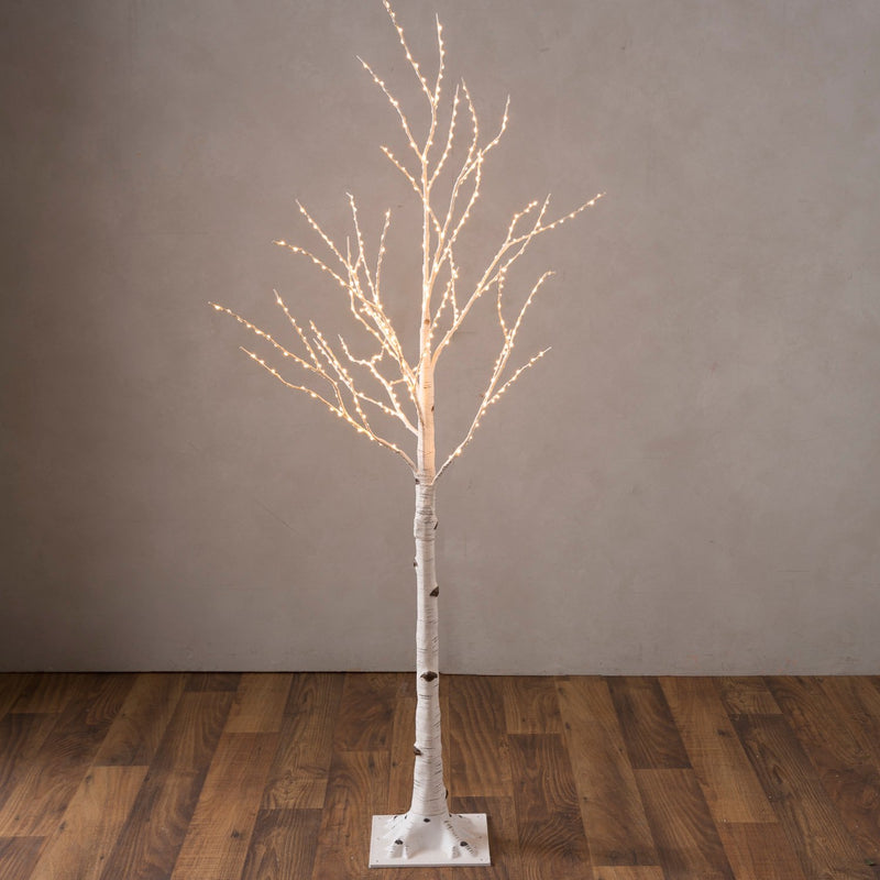 Birch Tree with 300 Micro Lights, 4'H,phl921