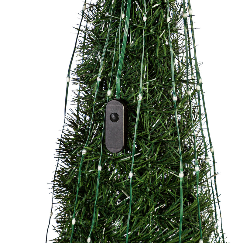 Evergreen Holiday Decorations,Indoor/Outdoor Foldable Christmas tree with RGB Lights  71",24x24x71 Inches