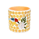 Cottage Garden Planter, Mosaic Planter,4.5"Dx4.5"H, Bird/Butterfly/Dragonfly, 3 Asst