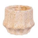 VivaStyle Planter, Ceramic Golden Flute, 5"H, Asst of 2