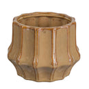 VivaStyle Planter, Ceramic Golden Flute, 5"H, Asst of 2