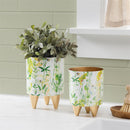 VivaStyle Veranda Garden Planter with Gold Feet, Planter with Stand, Set of 2