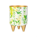 VivaStyle Veranda Garden Planter with Gold Feet, Planter with Stand, Set of 2