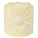 Hillside Pasture Planter, Ceramic Sunflower Embossed Planter, 5.5"Dx5.5"H, Set of 3