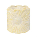 Hillside Pasture Planter, Ceramic Sunflower Embossed Planter, 5.5"Dx5.5"H, Set of 3