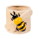 Cottage Garden Planter, Ceramic Bee and Ladybug Planter, 3.1"Dx2.8"H, 2 Asst