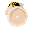 Cottage Garden Planter, Ceramic Bee and Ladybug Planter, 3.1"Dx2.8"H, 2 Asst