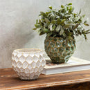 VivaStyle Planter, Ceramic Honeycomb Stone, 4"H, Asst of 2