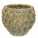 VivaStyle Planter, Ceramic Honeycomb Stone, 4"H, Asst of 2