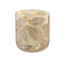Viva Style Planter, Pressed Foliage Glass Planter, 5"H, Asst of 4