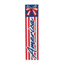 American Classic Stars & Stripes Porch Leaner, Bow "America", 46"H
